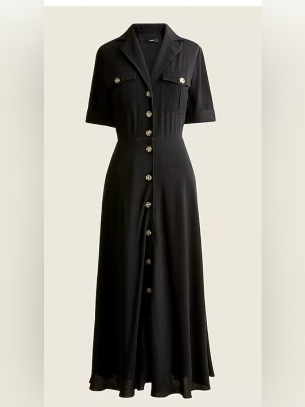 J CREWUniversal Thread Black Maxi Button-Front Shirt Dress with Chest Pockets🖤✨ - Picture 2 of 15